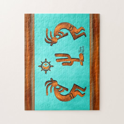 Kokopelli und Kakteen Puzzle (Vertikal)