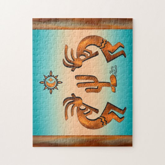 Kokopelli und Kakteen Puzzle (Vertikal)