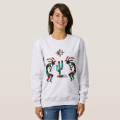 Kokopelli und Kakteen Sweatshirt (Vorne ganz)