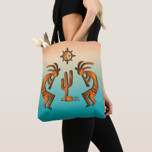 Kokopelli und Kakteen Tasche