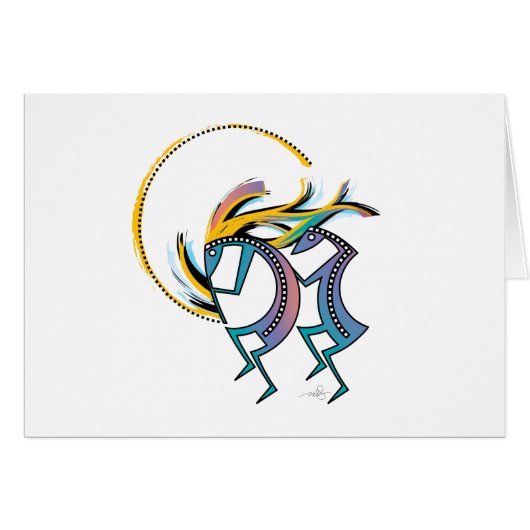 Kokopelli und Kokopelli Mana Card (Vorderseite (Horizontal))