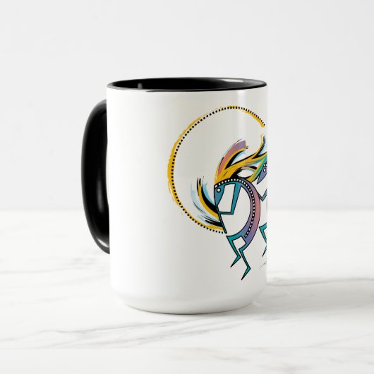 Kokopelli und Kokopelli Mana Tasse (Vorderseite Links)