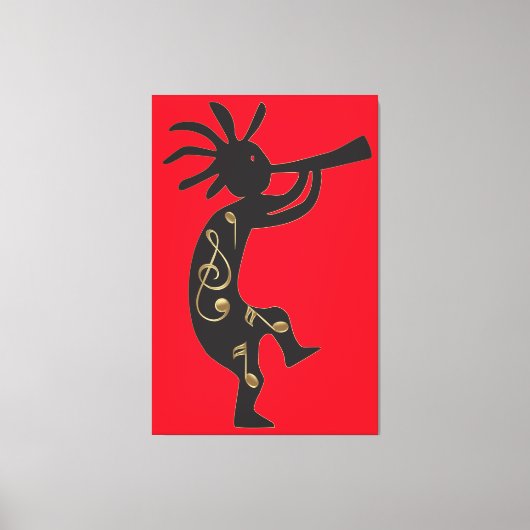 Kokopelli und Music Canvas Print Leinwanddruck (Vorderseite)