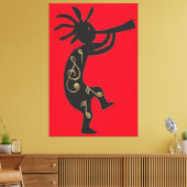 Kokopelli und Music Canvas Print Leinwanddruck (Insitu (Wohnzimmer))