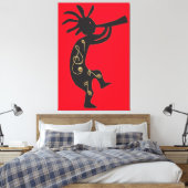 Kokopelli und Music Canvas Print Leinwanddruck (Insitu (Schlafzimmer))