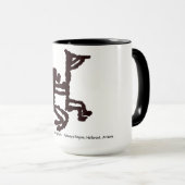 Kokopelli und weibliches Petroglyphe Tasse (VorderseiteRechts)