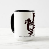 Kokopelli und weibliches Petroglyphe Tasse (Vorderseite Links)
