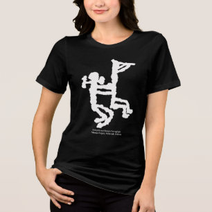 Kokopelli und weibliches Petroglyphe Tri-Blend Shirt