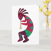 Kokopelli ursprünglicher Entwurf! Karte (Gelbe Blume)
