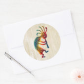 KOKOPELLI Verzierungen + Ihre Ideen Runder Aufkleber (Umschlag)