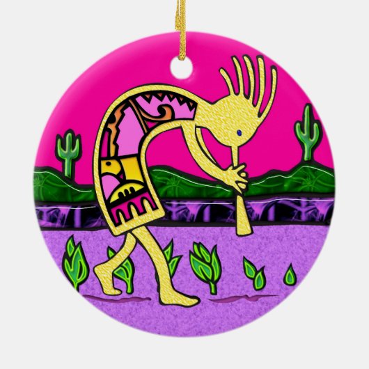 Kokopelli Viel Glück Ornament (Hinten)