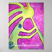 Kokopelli Watercolor Poster (Vorne)