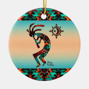 Kokopelli Weihnachtsdekoration Keramik Ornament