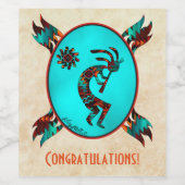 Kokopelli-Weinkarte im Südwesten Weinetikett (Einzelnes Label)