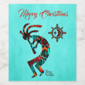 Kokopelli-Weinkarte im Südwesten Weinetikett (Einzelnes Label)