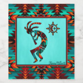 Kokopelli-Weinkarte im Südwesten Weinetikett (Einzelnes Label)