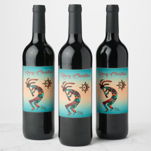 Kokopelli-Weinkarte im Südwesten Weinetikett
