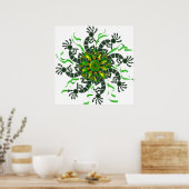 Kokopelli Wheel Print Poster (Küche)