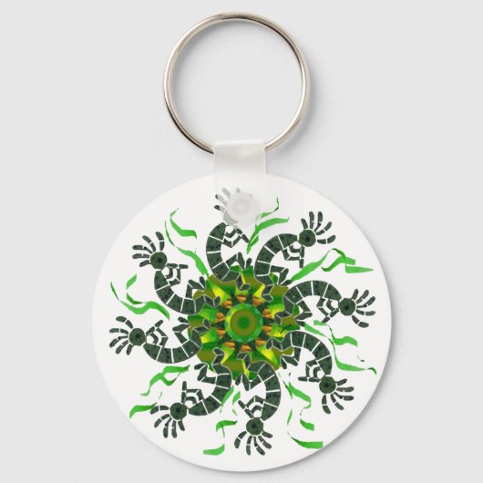Kokopelli Wheel Schlüsselanhänger (Vorderseite)