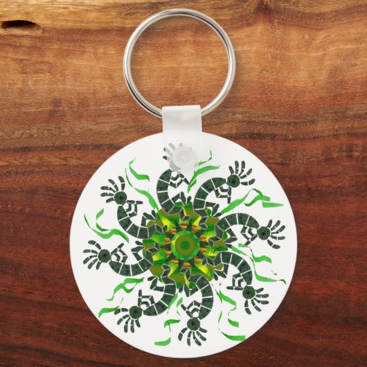Kokopelli Wheel Schlüsselanhänger (Vorderseite)