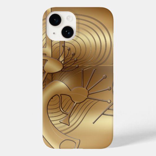 Kokopelli-Wirbel, Mesa und Kaktus Case-Mate iPhone Hülle (Rückseite)