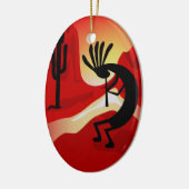 Kokopelli Wüste Sonnenuntergang Weihnachtsschmuck (Links)