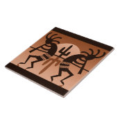 Kokopelli Wüste Sun Cactus Southwest Keramik Tile Fliese (Seite)