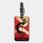 Kokopelli Wüste Sunset Custom Gepäckanhänger (Vorderseite vertikal)