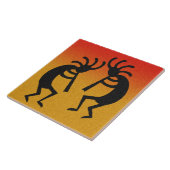 Kokopelli Wüste Sunset Southwest Fliese (Seite)