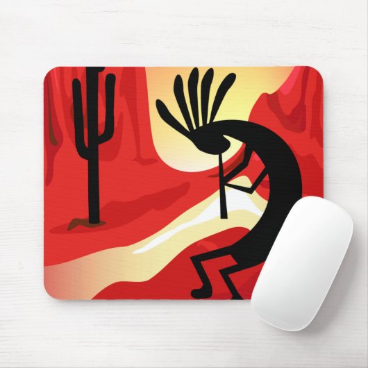Kokopelli Wüste Sunset Southwest Mousepad (Mit Mouse)