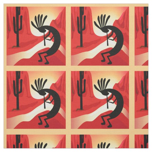 Kokopelli Wüste Sunset Southwest Stoff (Muster)