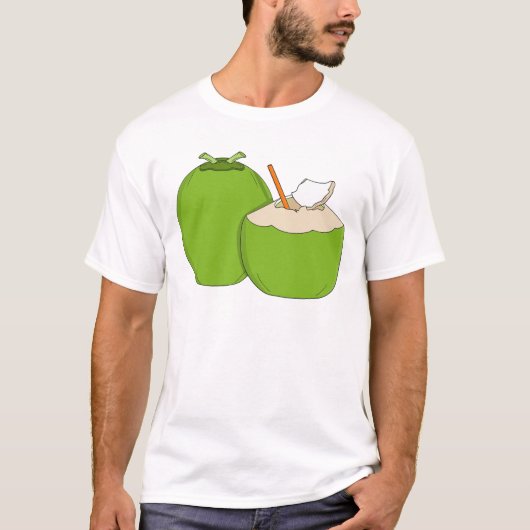 Kokos-Duo: Grüner Spritzer T-Shirt (Vorderseite)