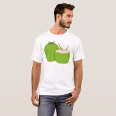 Kokos-Duo: Grüner Spritzer T-Shirt (Vorne ganz)