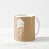 Kokos-Vanille-Eiscreme-Tüte Kaffeetasse (VorderseiteRechts)