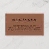 Kokosfarbenhintergrund Visitenkarte (Rückseite)