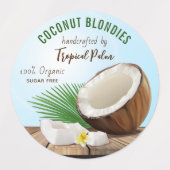 Kokosfrucht Etiketten (Design 2)