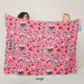 Kokoshühner und aquamarine Blume Fleecedecke