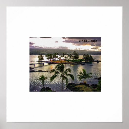 Kokosinsel Hilo Hawaii Poster (Vorne)
