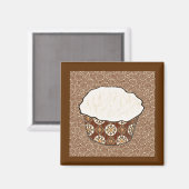 Kokoskuchen, japanischer Swirbeluntergrund Magnet (Vorderseite/Rückseite)