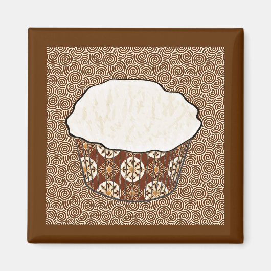 Kokoskuchen, japanischer Swirbeluntergrund Magnet (Vorne)