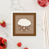 Kokoskuchen, japanischer Swirbeluntergrund Serviette (Beispiel)