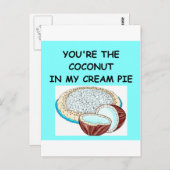 Kokosmilch Postkarte (Vorne/Hinten)