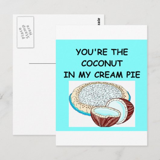 Kokosmilch Postkarte (Vorne/Hinten)