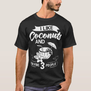 Kokosmilchöl-Wassercreme-Baum-Frucht-Palm-Butte T-Shirt
