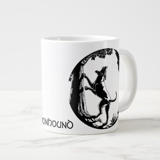 Kokosnund-Kaffee-Tasse Personalisiert Hund-Cup Jumbo-Tasse (Vorderseite Rechts)