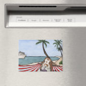 Kokosnuss-Abenteuer: June Magnet 3.5"x2.5" (In Situ (Geschirrspüler))