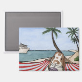 Kokosnuss-Abenteuer: June Magnet 3.5"x2.5" (Vorderseite/Rückseite)