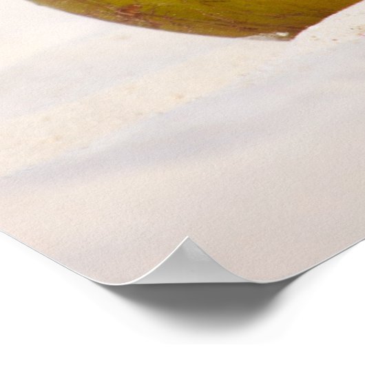 Kokosnuss am Strand Poster (Ecke)