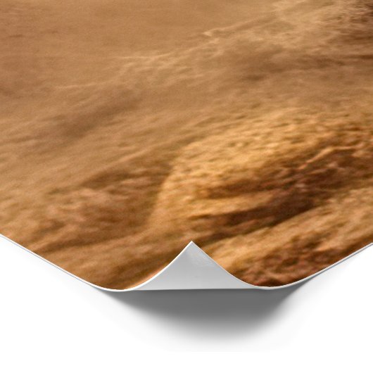 Kokosnuss auf einer trostlosen Landschaft Poster (Ecke)