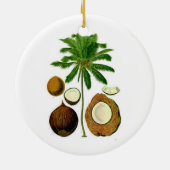 Kokosnuss-Baum-Verzierung Keramik Ornament (Hinten)